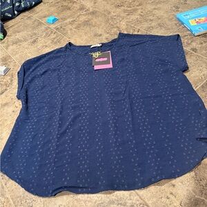 Chic Navy Blue Women's Blouse